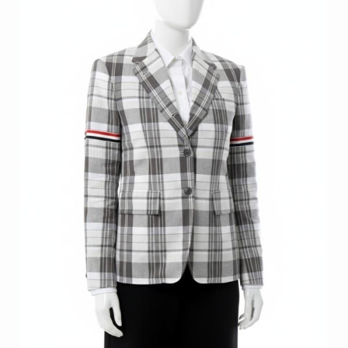 톰브라운 RWB 암밴딩 마드라스 체크 자켓 FBC806O F0171 035 212563_이미지