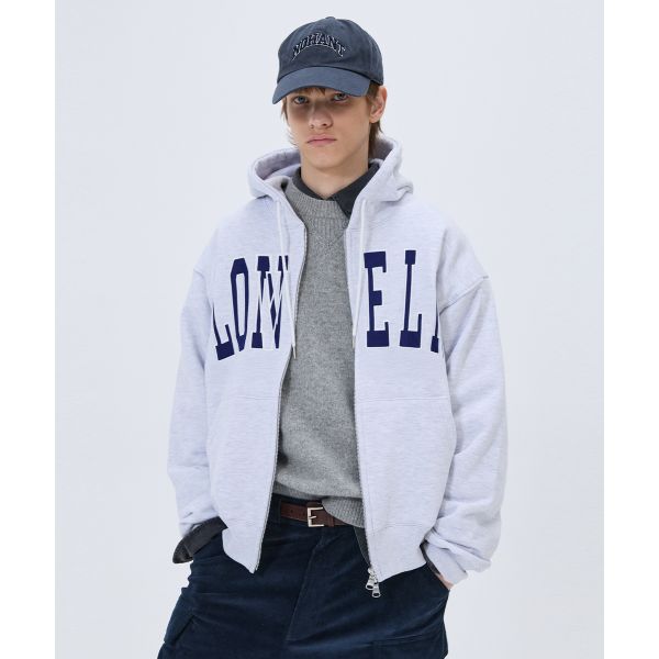  노앙 NOHANT LONELYLOVELY FELT HOODIE ZIP-UP GRAY 0NHQ3SW01134 144938