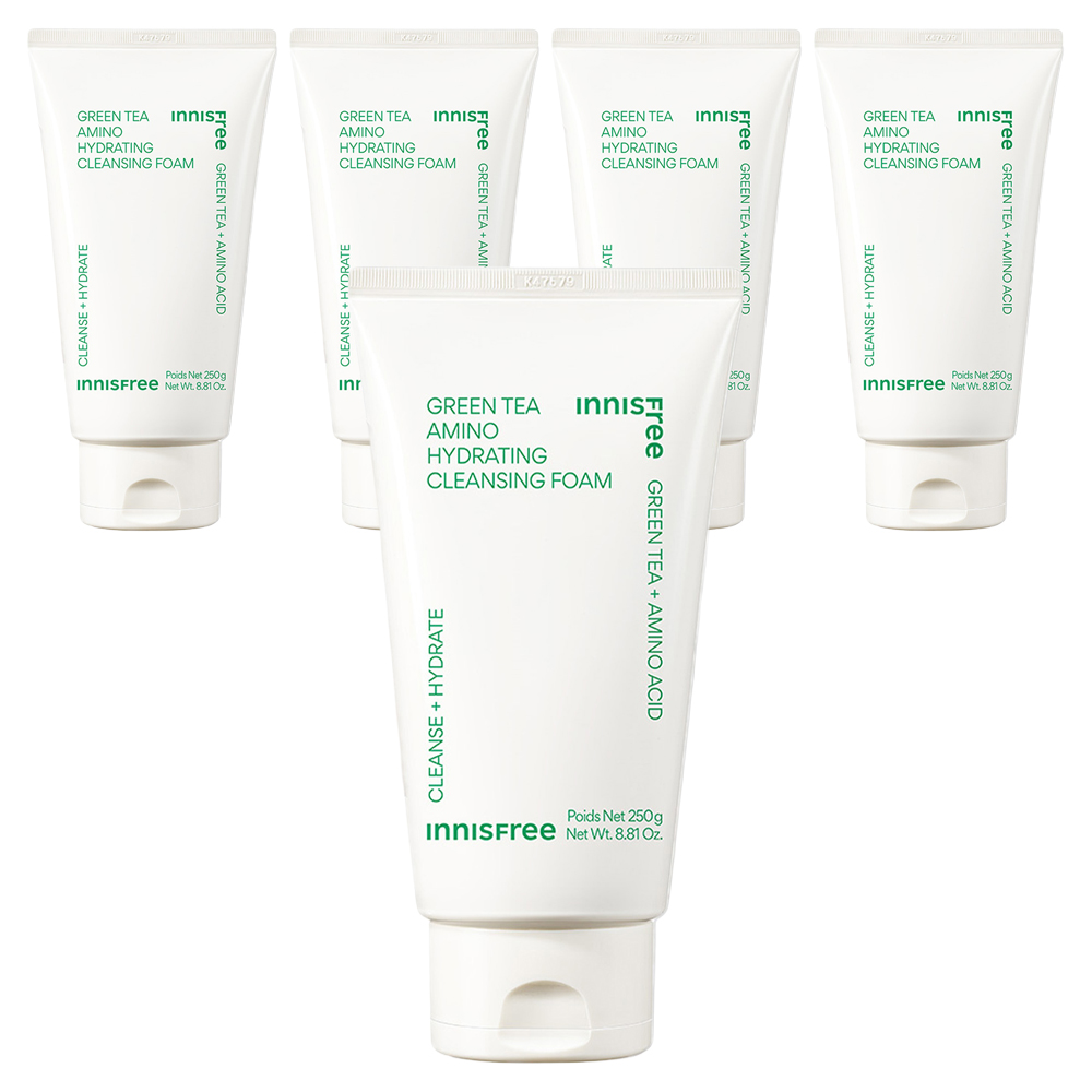이니스프리 그린티 수분 아미노 클렌징폼 250ml (5개)_이미지