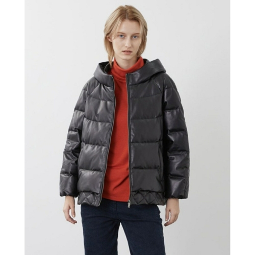 올리비아로렌 여성 퀼팅 양가죽 다운점퍼 VOBJN3WA131_이미지