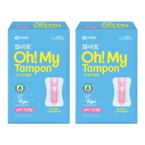 화이트 오 마이 탐폰 레귤러 12개 (2팩(24개))_이미지