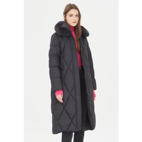 SISLEY 여성 폭스퍼롱카라패딩 SAPD84361_이미지