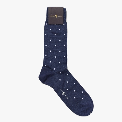 샌프란시스코마켓 SOZZI CALZE 소찌 칼제 MEN SHORT SOCKS DOT NAVY/ ZEE1M80002A72_이미지