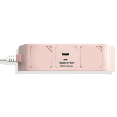 에스와이폴리텍 네모탭 2구 16A USB 고속충전 C타입 파스텔 컬러 멀티탭