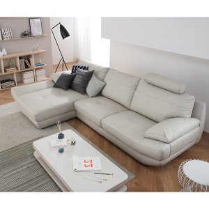 리바트 그란데 카우치 천연가죽 소파 4인용