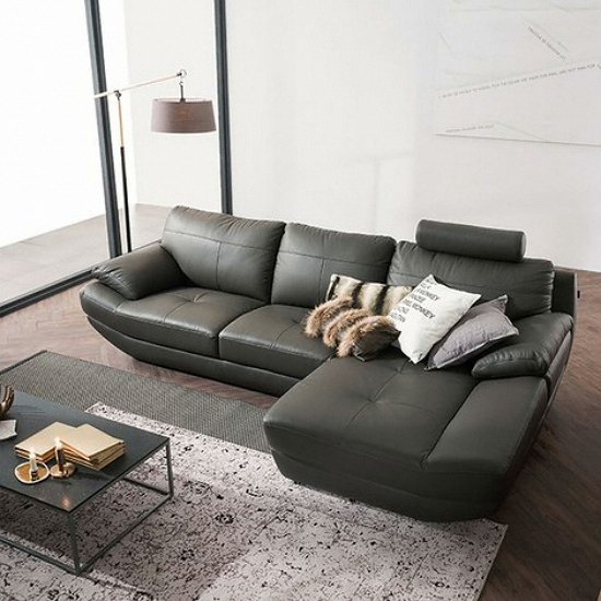 리바트 그란데 카우치 천연가죽 소파 4인용_이미지