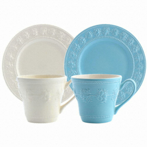 웨지우드 페스티비티 아이보리/블루 2인 브런치세트 4P_이미지