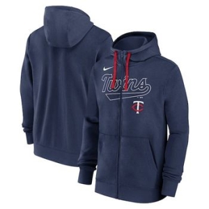  나이키 1129806 MLB 미네소타 트윈스 Knockout Script Full-Zip Hoodie Navy