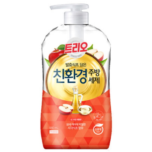 트리오 발효식초 담은 주방세제, 애플, 680ml, 3개