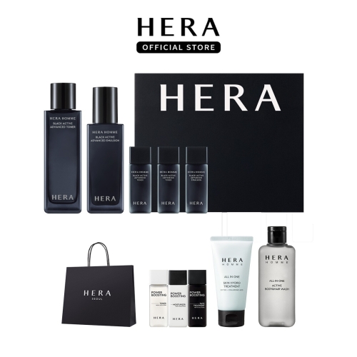 아모레퍼시픽 헤라 옴므 블랙 액티브 2종 세트 어드밴스드 토너 125ml + 에멀전 110ml