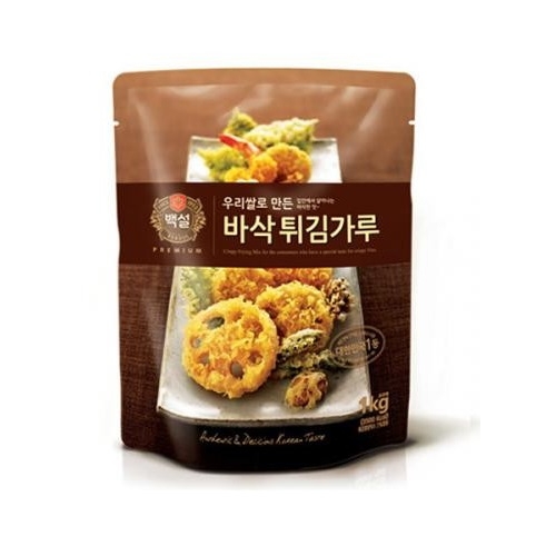 CJ제일제당 백설 우리쌀로 만든 바삭 튀김가루 1kg (1개)