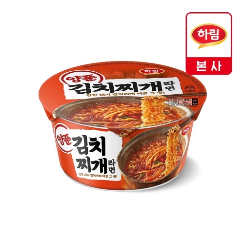 하림 양푼 김치찌개 라면 컵 102g (1개)_이미지