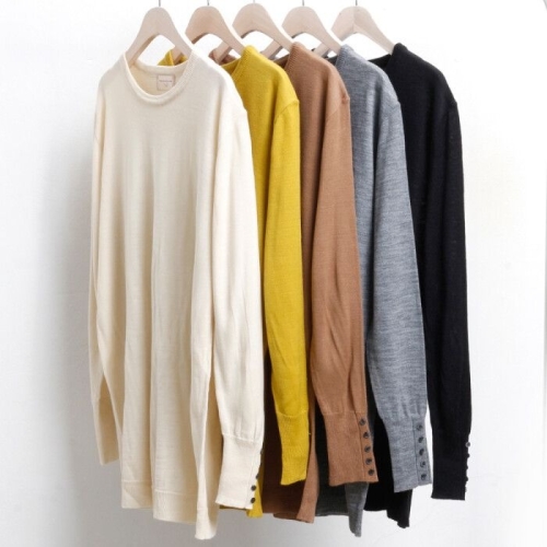 나야홍 빅사이즈티 3321L509 슬림골지소매니트 RM_이미지