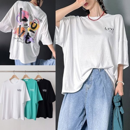 패션 스파클리스마일티셔츠 507U941S 빅사이즈 여성의류