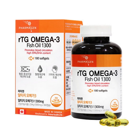 파마젠 rTG 알티지 오메가3 1300mg 180캡슐 (6개)_이미지