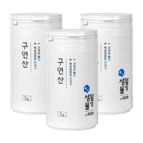 크리오 생활물가 구연산 1kg (3개)