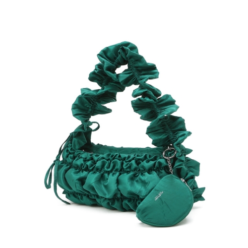 LF 질스튜어트 뉴욕 액세서리 보우러플 그린 셔링 패디드 숄더 겸 크로스백 JABA4F585E2