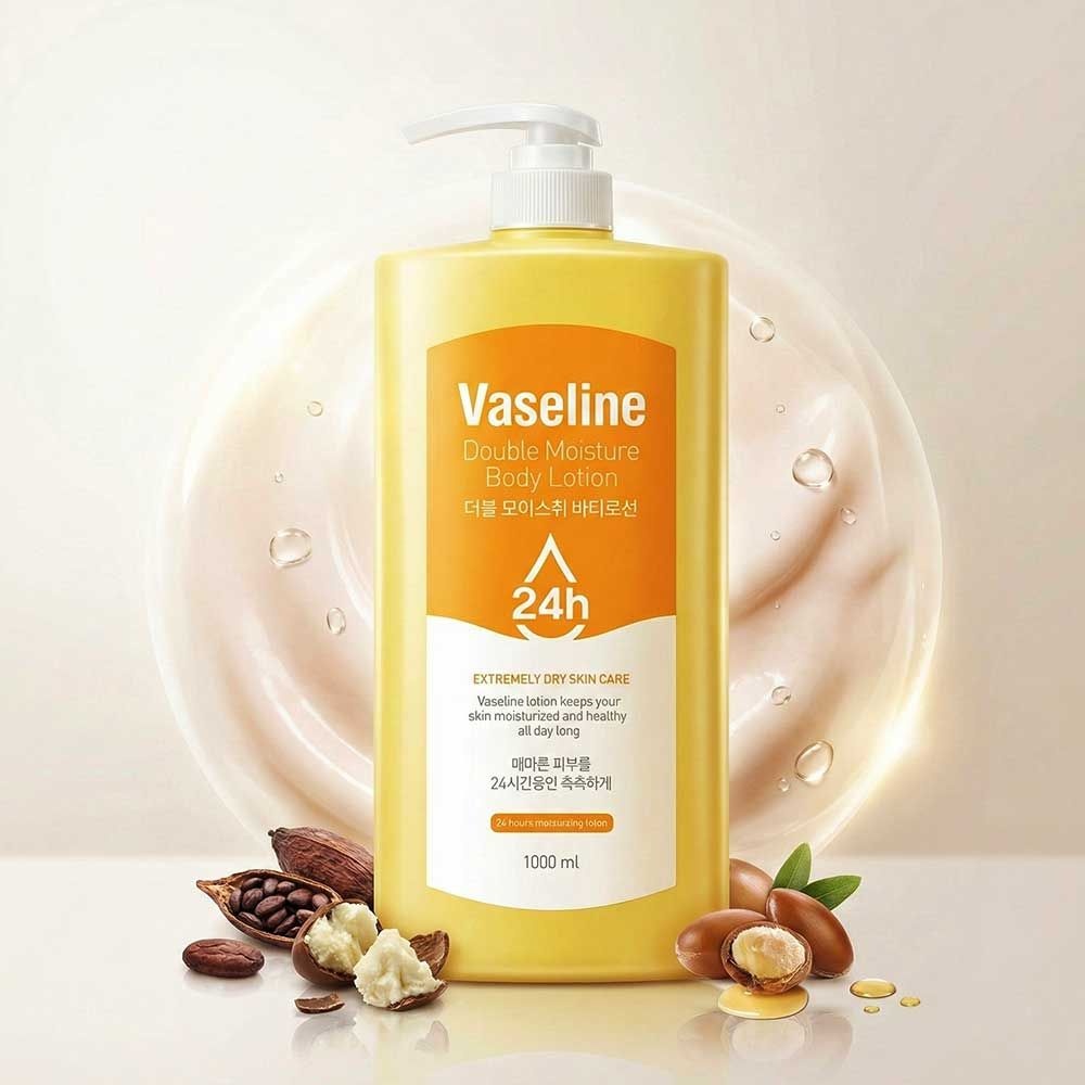 바세린 24h 더블 모이스춰 대용량 바디로션 1000ml (1개)_이미지