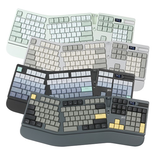 지클릭커 오피스프로 뉴트로 EK700 유무선 기계식 (샌드옐로우블랙)_이미지