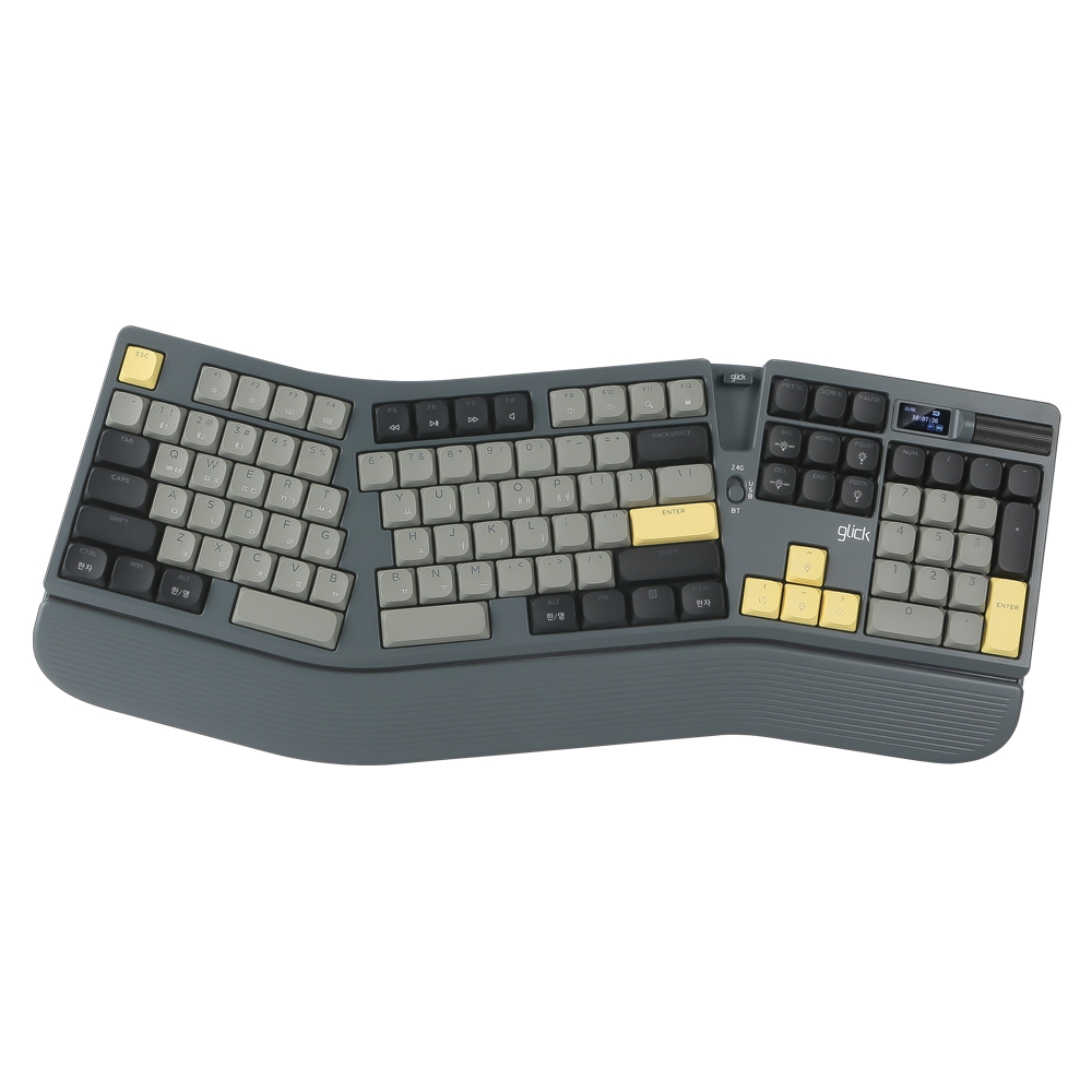 지클릭커 오피스프로 뉴트로 EK700 유무선 기계식 (샌드옐로우블랙)_이미지