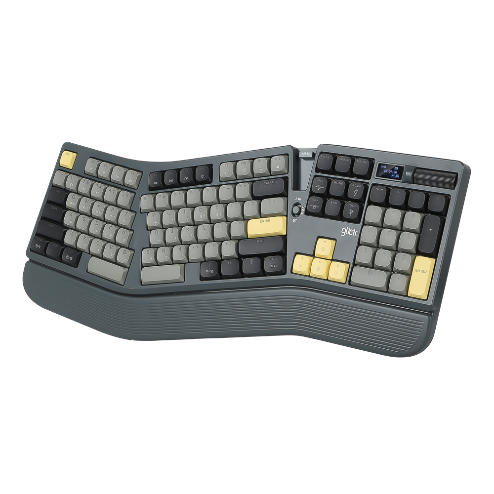 지클릭커 오피스프로 뉴트로 EK700 유무선 기계식 (샌드옐로우블랙)_이미지