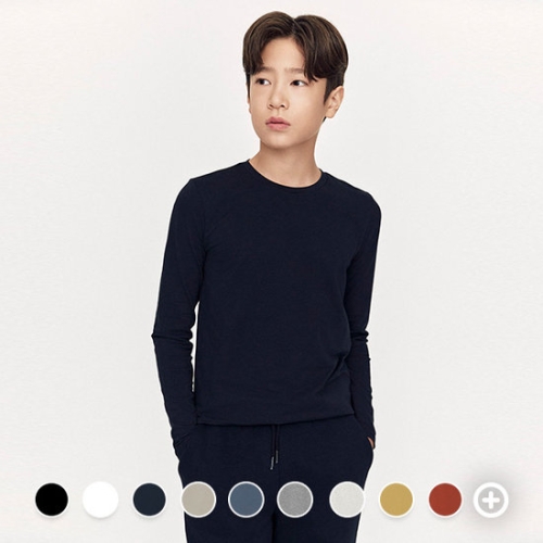 지오다노 지오다노주니어 03025910 베이직 솔리드 긴팔 티셔츠