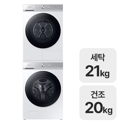삼성전자 비스포크 AI WF21B6400KW + DV20B8710BW_이미지
