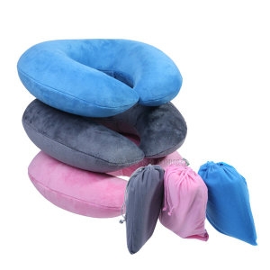 웰하우스 휴대용 벨벳 에어 목쿠션_이미지