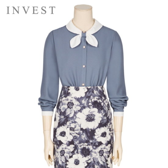 인베스트 클래식리본타이블라우스 VKF1BL5100