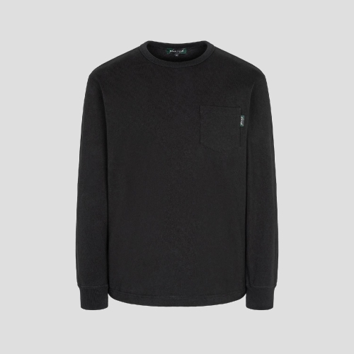 삼성물산 빈폴 멘 FW25 헤리티지 긴소매 라운드 티셔츠 블랙 BC5941C625_LL