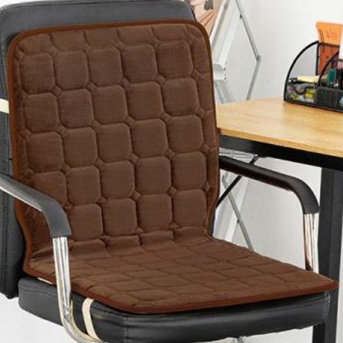 다크 브라운 체크무늬 히팅 전기방석