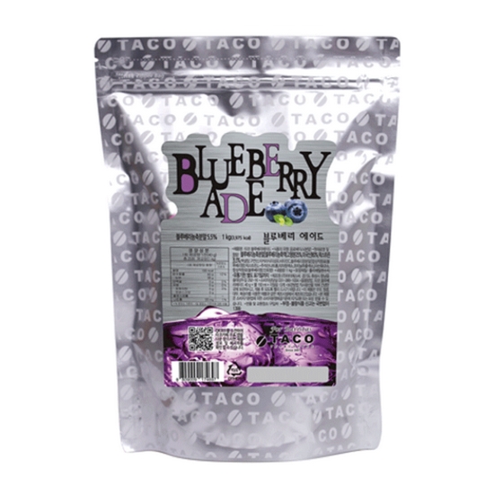 타코 블루베리 에이드 파우치 1kg (2개)_이미지