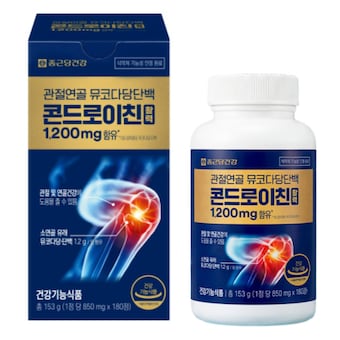 종근당건강 관절연골 뮤코다당단백 <b>콘드로이친</b> 활력 180정
