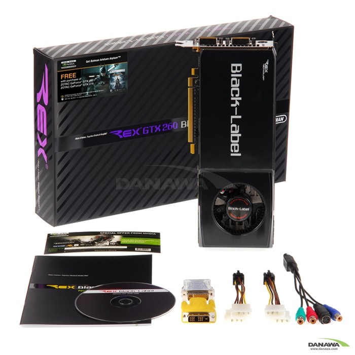 Rextech 블랙라벨 지포스 GTX260 오버클럭킹 ST 216SP 896MB 쿨러마스터 배트맨_이미지