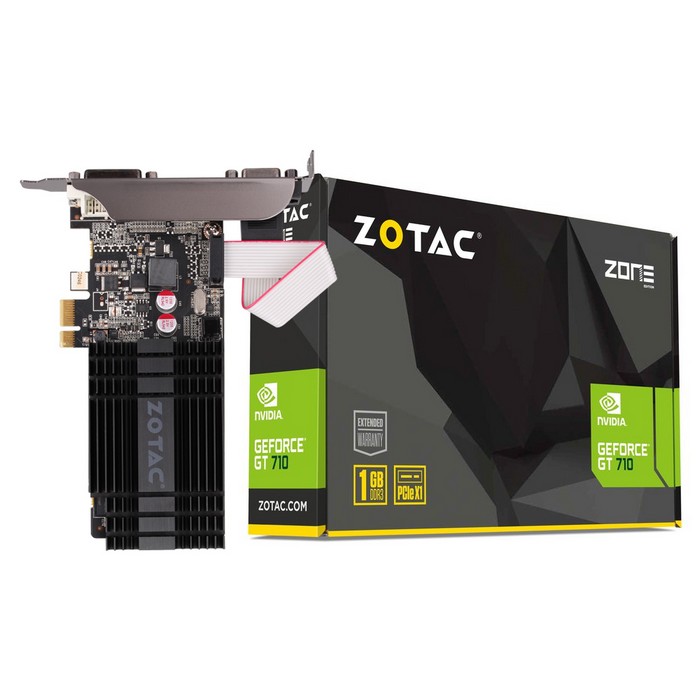 ZOTAC 지포스 GT710 ZONE D3 1GB LP 무소음 PCIE x1_이미지