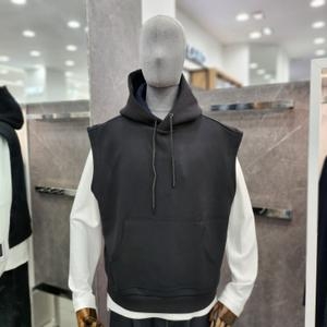 리버클래시 LLM41504 블랙 텍스처 믹스 후드 베스트