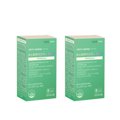 뉴트리코어 포스트바이오틱스 유산균 800mg 30정 (2개)_이미지