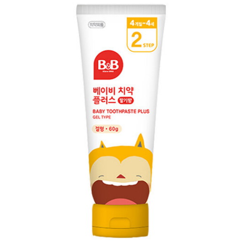 B&B 2스텝 베이비 치약 플러스 60g (1개)_이미지