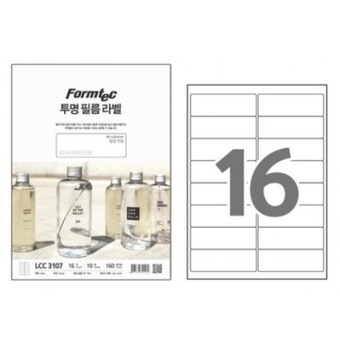 폼텍 레이저용 투명 라벨 3107