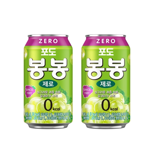 해태음료 포도 봉봉 제로 340ml (24개)