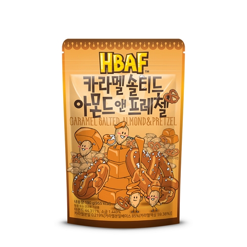 길림양행 HBAF 카라멜 솔티드 아몬드 앤 프레첼 190g (1개)