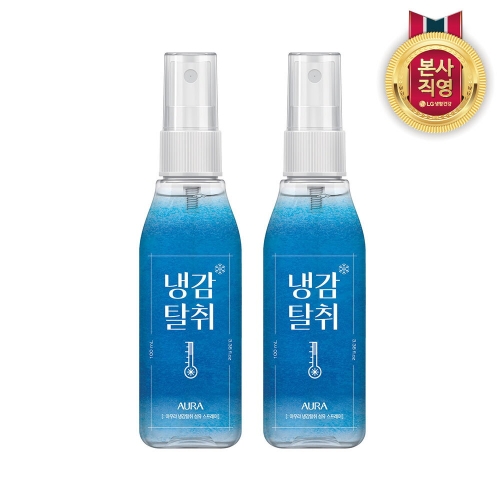 아우라 냉감탈취 쿨링 섬유 탈취제 100ml (2개)_이미지
