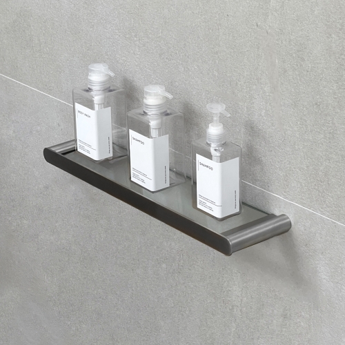 에브리윅 욕실 스텐 선반 무광 니켈 화장실 유리 선반 목욕탕 샤워부스 무지주_이미지