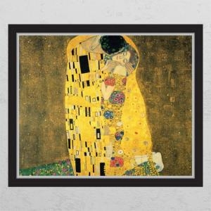 꾸밈  po021-구스타프 클림트_키스_창문그림액자_뮤럴시트지