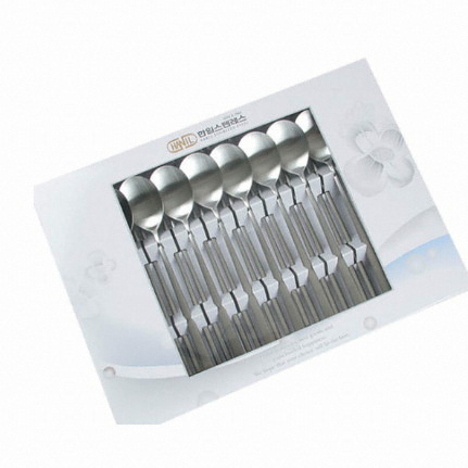 한일스텐레스 민무늬 샤틴 수저 (10개)_이미지