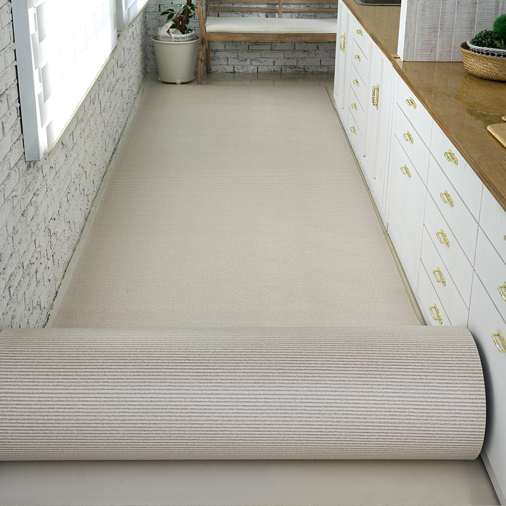 삼바텍 층간소음 방지 롤매트 모던 울스트라이프 브라운 110 x 400 x 1.5cm