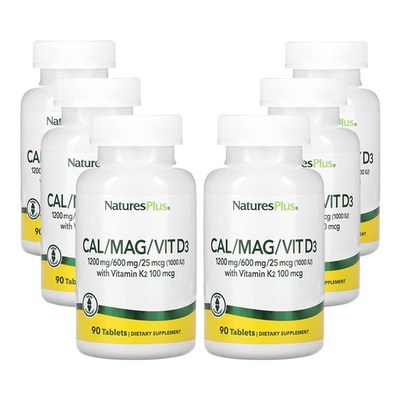 네이처스플러스 비타민K2 함유 칼슘/마그네슘/비타민D3 90캡슐 (6개)_이미지