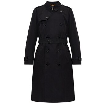 버버리 켄싱턴 <b>KENSINGTON</b> 롱 트렌치코트 블랙 8028086
