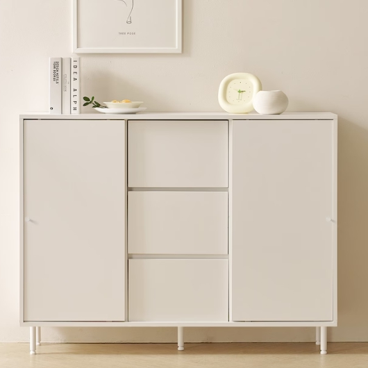 룸앤디 스르륵 3단 서랍 스틸다리형 슬라이딩 수납장 1200