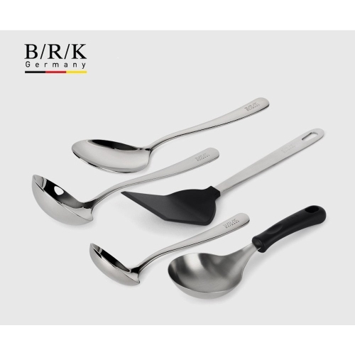 BRK 스테인레스 조리도구 세트 뒤지개 스프국자 소스국자 다용도스푼 서빙스푼 5종_이미지
